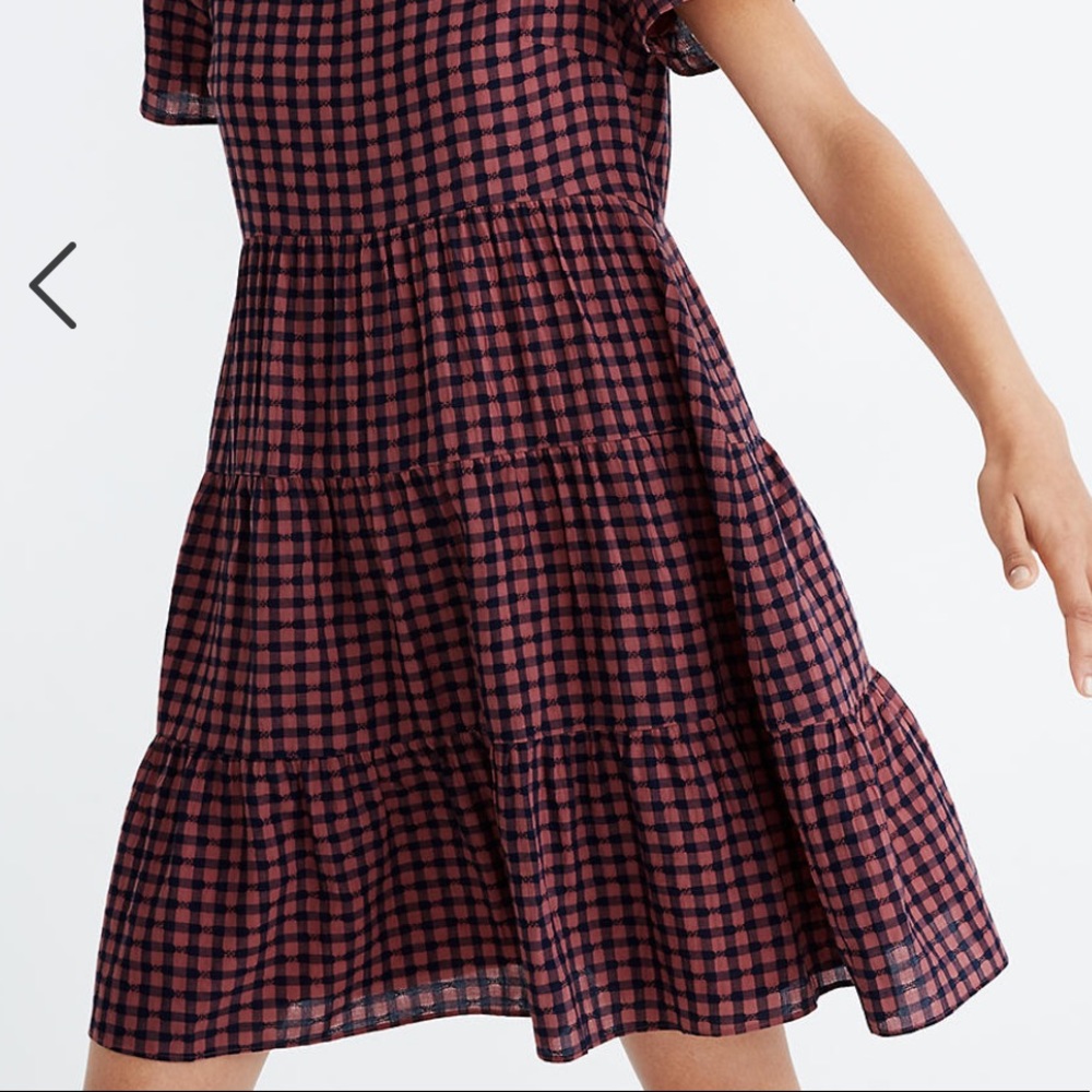 Madewell Tiered Mini Dress – Gingham